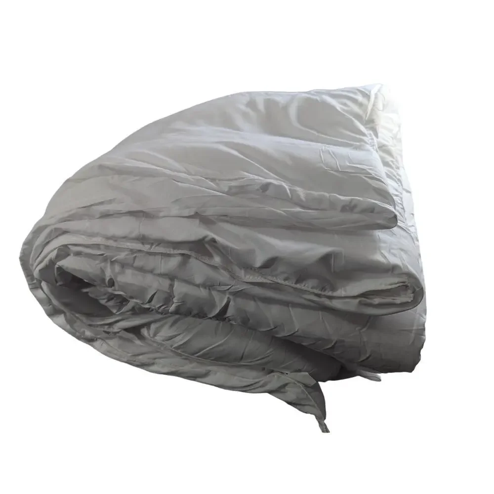 UTOPIA! PURE WHITE, BOXED EDGE, QUILTED DOWN ALTERNATIVE COMFORTER! SZ FULL